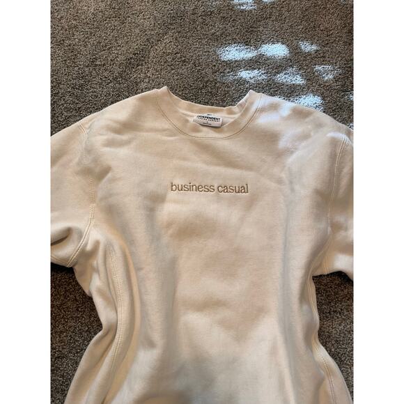 Barstool Sports “Business Casual” Crewneck Sweatshirt – Cream – Size L - Picture 3 of 6